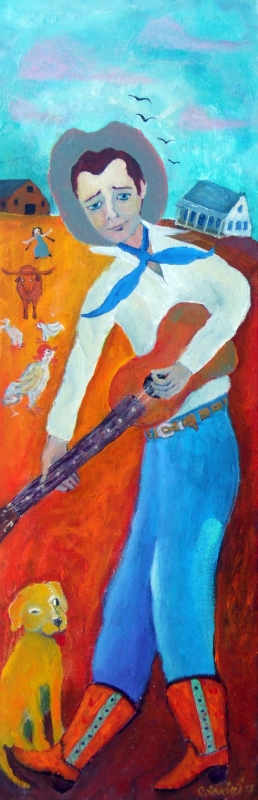 Singer with One Eye Dog by artist Craig Irvin